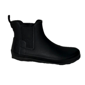 Hunter Women’s Black Refined Slim Fit Chelsea Ankle Rubber Boots Shoes - Sz 9/40